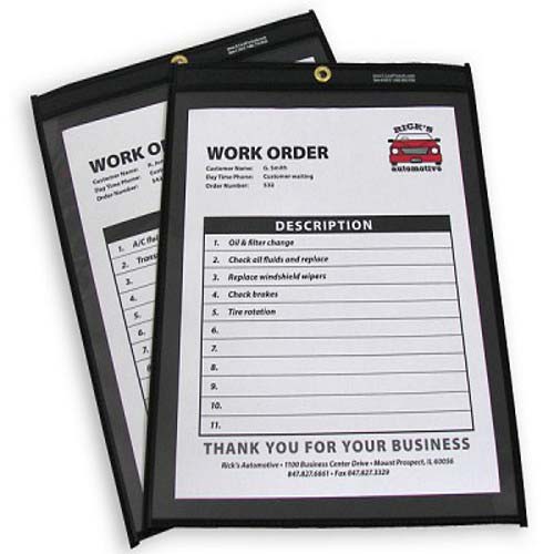 C-Line Clear Front Black Back Ticket Holders - 25pk