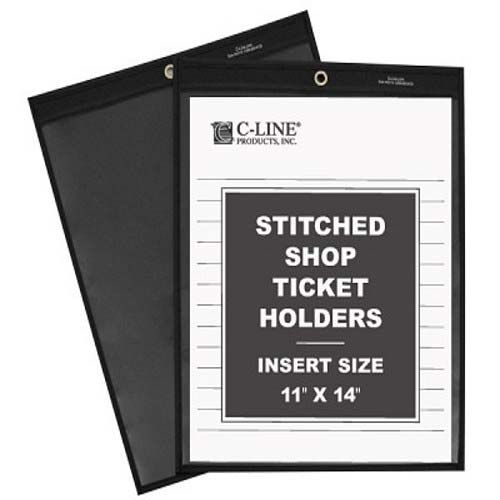 C-Line Clear Front Black Back Ticket Holders - 25pk