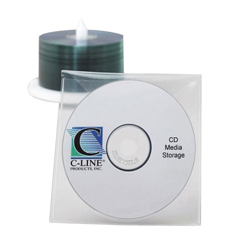 C-Line Clear Polypropylene CD Holders 10pk - CLI-61928