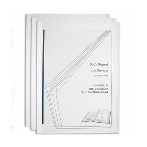 C-Line Clear Polypropylene Report Covers with Binding Bars 3pk - CLI-42313