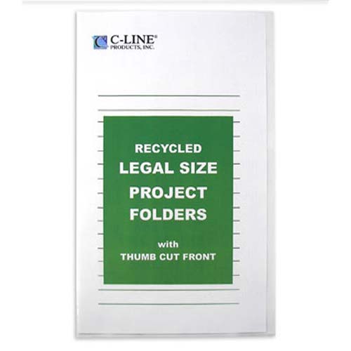 C-Line Clear Reduced Glare Recycled Project Folders 25pk - CLI-62129
