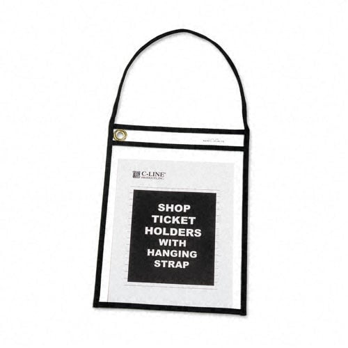 C-Line Clear Shop Ticket Holders with Hanging Strap  15pk - CLI-41922
