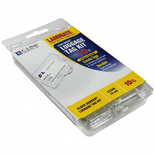 C-Line Cleer Adheer Luggage Tag Kit 10pk - CLI-65107 - Clearance Sale