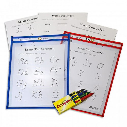 C-Line Dry Erase Pocket Study Aid Kit 1pk - CLI-40600 - Clearance Sale