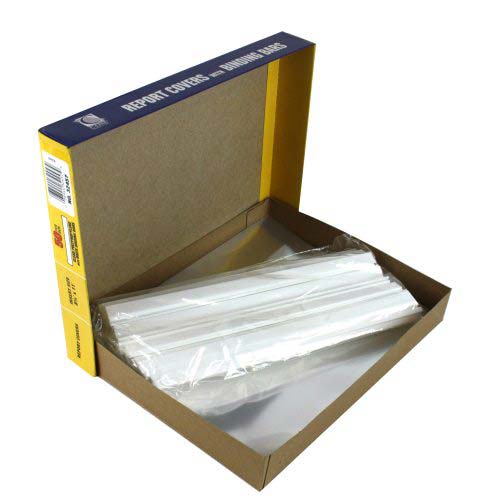 C-Line Economy Clear No-Punch Report Covers and Binding Bars 50pk - CLI-32457
