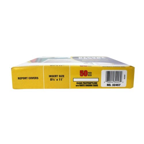 C-Line Economy Clear No-Punch Report Covers and Binding Bars 50pk - CLI-32457