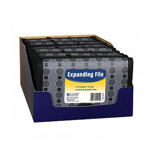 C-Line Fashion Circle 13-Pocket Coupon Size Expanding File 12pk - CLI-56412