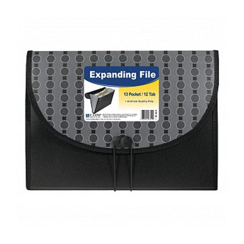 C-Line Fashion Circle 13-Pocket Letter Size Expanding File 12pk - CLI-56312