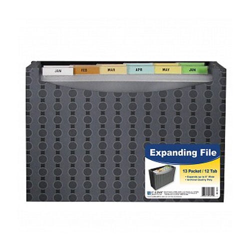 C-Line Fashion Circle 13-Pocket Stand-Up Expanding File - CLI-56212 - Clearance Sale