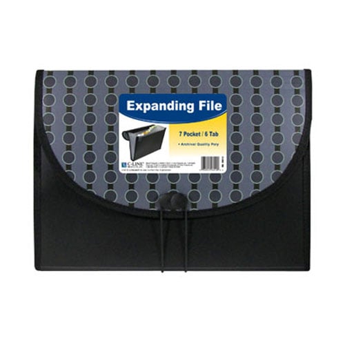 C-Line Fashion Circle 7-Pocket Letter Size Expanding File 1pk - CLI-56012 - Clearance Sale