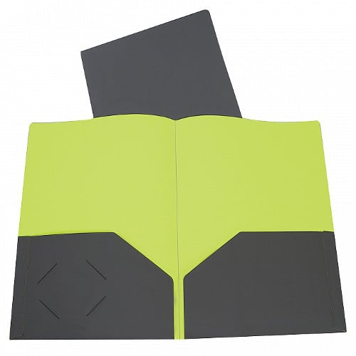 C-Line Two-Tone Two-Pocket Super Heavyweight Poly Portfolio