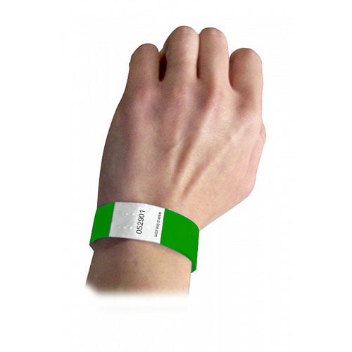 C-Line Green DuPont Tyvek Security Wristbands 100pk - CLI-89103
