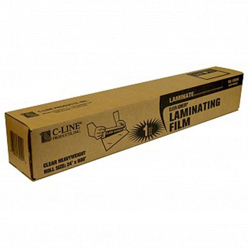 C-Line Heavyweight 24" x 600" Cleer Adheer Do-it-yourself Laminating Roll 1pk - CLI-65050