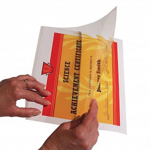 C-Line Heavyweight Cleer Adheer Quick Cover Laminating Pockets 25pk - CLI-65187 - Clearance Sale