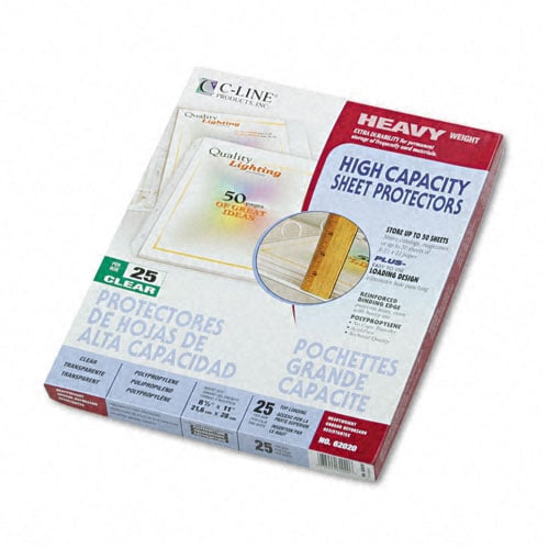 C-Line High Capacity 50 Sheet Top Loading Protectors 25pk - CLI-62020
