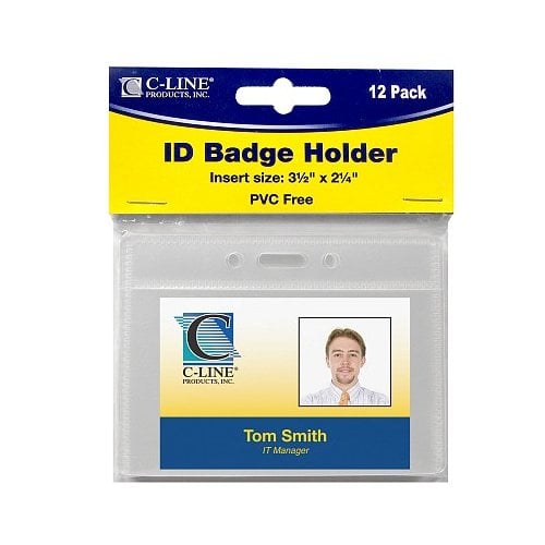 C-Line Horizontal ID Badge Holders