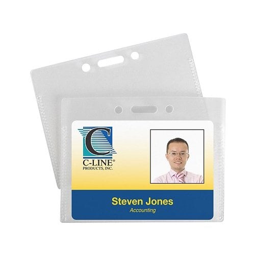 C-Line Horizontal Proximity Badge Holders 50pk - CLI-89932