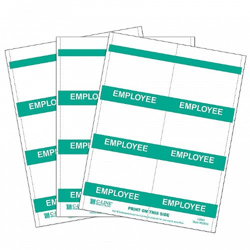 C-Line Inkjet/Laser Printer EMPLOYEE Name Badge Inserts - 240/BX