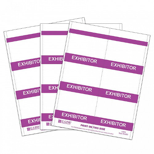 C-Line Inkjet/Laser Printer EXHIBITOR Name Badge Inserts - 240/BX