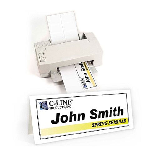 C-Line Large Scored White Tent Cardstock 50pk - CLI-87517