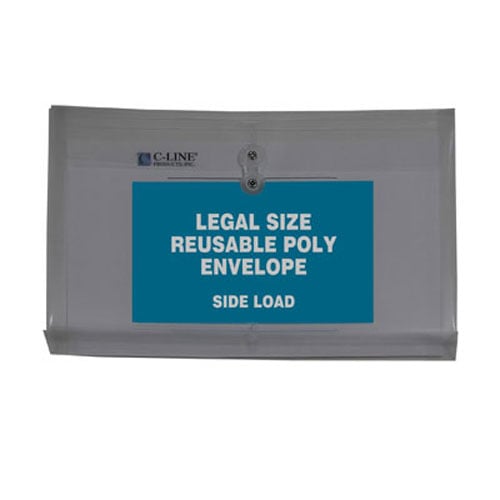 C-Line Legal Size Reusable Poly Envelope with String Closure - 5pk
