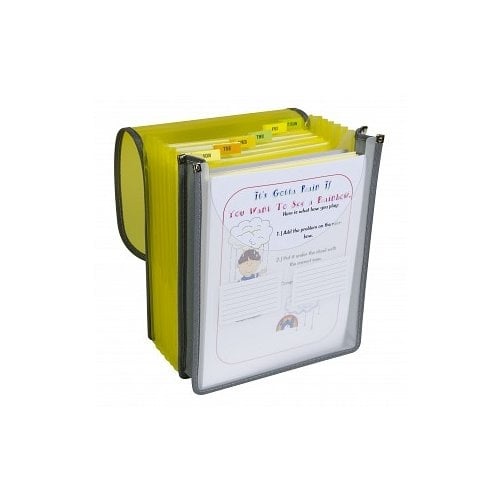 C-Line Letter Size Assorted 7-Pocket Vertical Backpack File - 1/EA