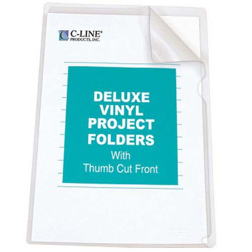 C-Line Letter Size Deluxe Heavyweight Vinyl Project Folders 50pk - CLI-62138 - Clearance Sale