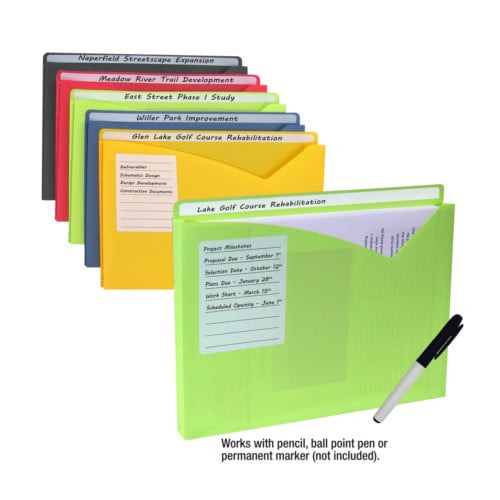 C-Line 11 x 8-1/2 Write-on Poly File Jackets 10pk - CLI-63160 - Clearance Sale