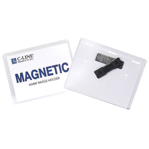 C-Line Magnetic Name Badge Holder Kits 20pk - CLI-92943 - Clearance Sale
