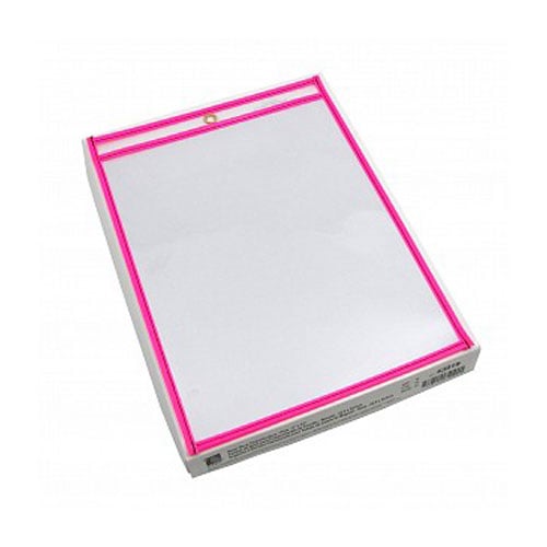 C-Line Neon Pink 9" x 12" Stitched Shop Ticket Holders 15pk - CLI-43919