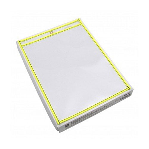 C-Line Neon Yellow 9" x 12" Stitched Shop Ticket Holders 15pk - CLI-43916