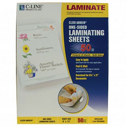 C-Line Non-glare Heavyweight 9" x 12" Do-it-yourself Laminating Sheet 50pk - CLI-65004 - Clearance Sale