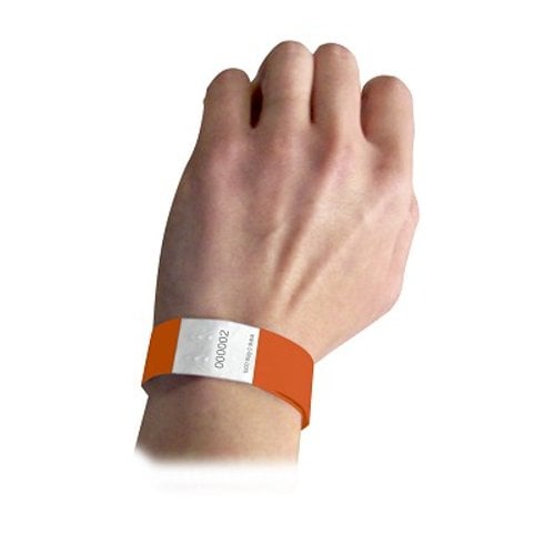 C-Line Orange DuPont Tyvek Security Wristbands 100pk - CLI-89102