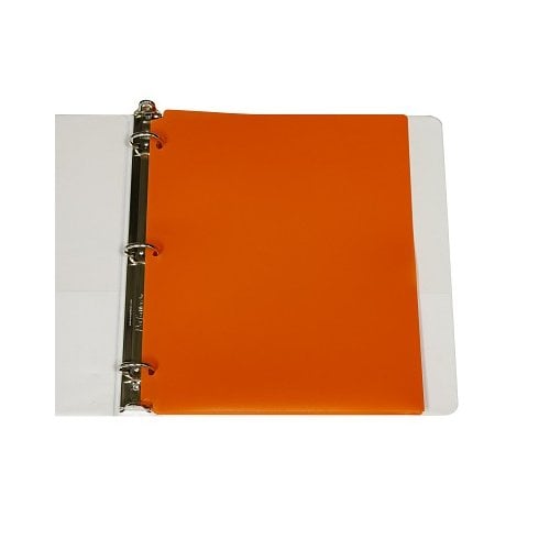 C-Line Orange Two-Pocket Heavyweight Poly Portfolio Folder with Three-Hole Punch 25pk - Clearance Sale (Discontinued)