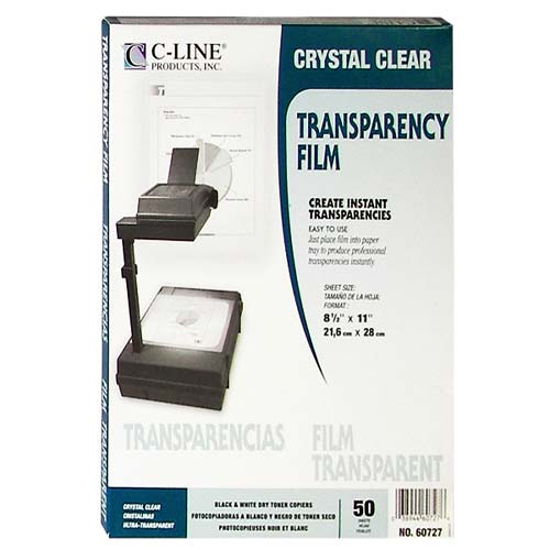C-Line 8.5" x 11" Overhead Transparency Film 50pk (CLI-60727)