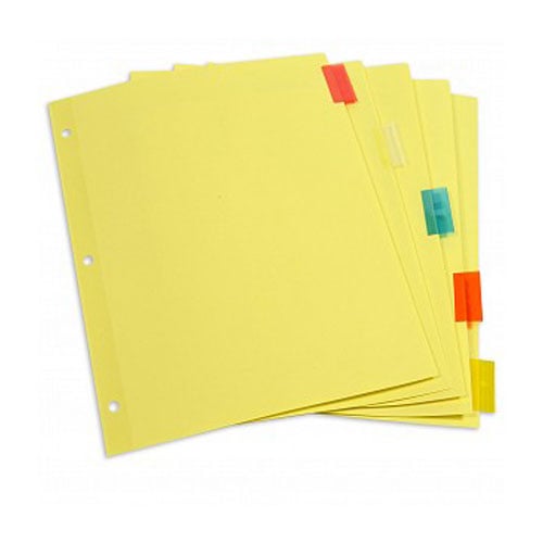 C-Line Paper 5-Tab Index Dividers with Assorted Color Tabs 5pk - CLI-05350