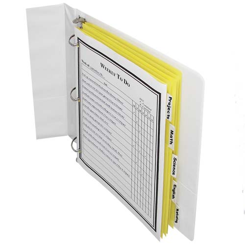 C-Line Paper 5-Tab Index Dividers with Clear Tabs 5pk - CLI-05357