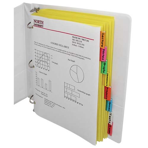C-Line Paper Index Dividers with Assorted Color Tabs 8pk - CLI-5380