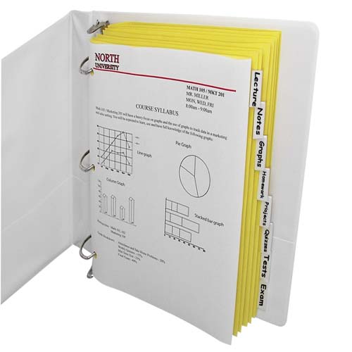 C-Line Paper 8-Tab Index Dividers with Clear Tabs 8pk - CLI-05387
