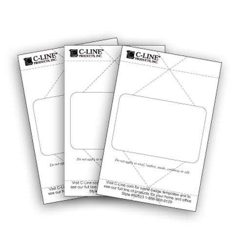 C-Line Peel & Stick Individual Inkjet Name Badge Inserts - 100/BX