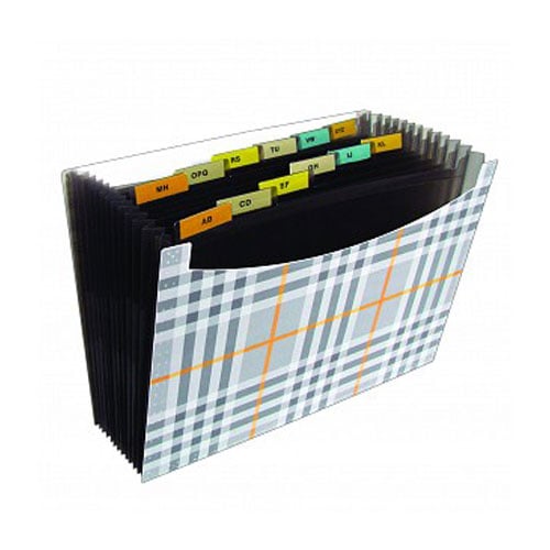 C-Line Plaid Stand-Up 13-Pocket Expanding File - CLI-48212
