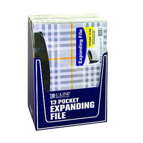 C-Line Plaid Stand-Up 13-Pocket Expanding File - CLI-48212