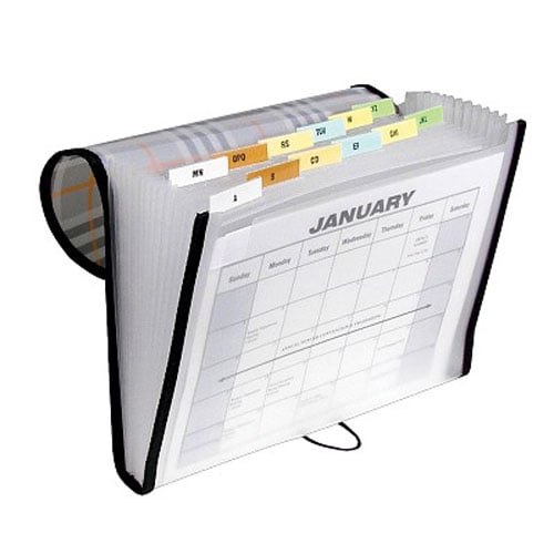 C-Line Plaid 13-Pocket Letter Size Expanding File - CLI-58312 - Clearance Sale