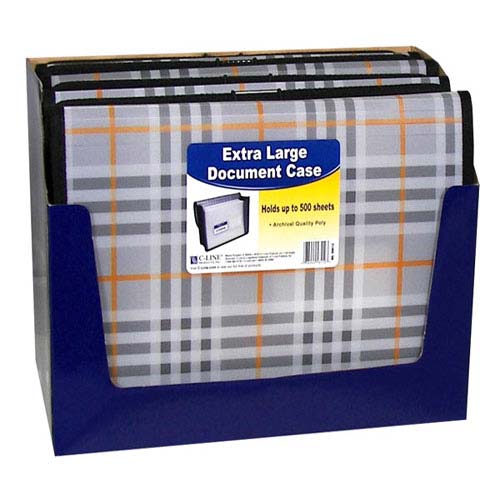C-Line Plaid Extra Large Document Case - CLI-58512 - Discontinued