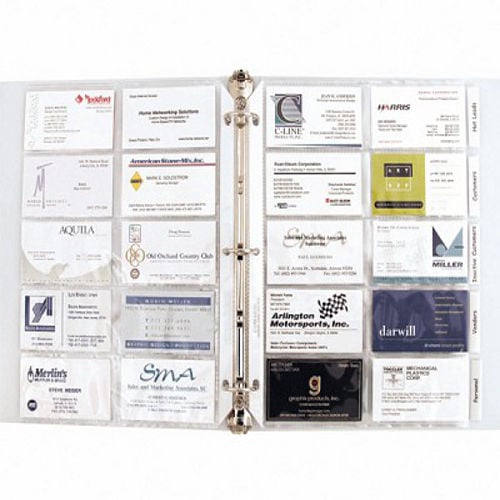 C-Line Polypropylene Business Card Holders Without Tabs 10pk - CLI-61217
