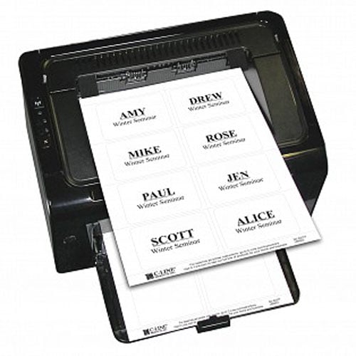 C-Line Pressure Sensitive Printer Name Badges with Border - 200/BX