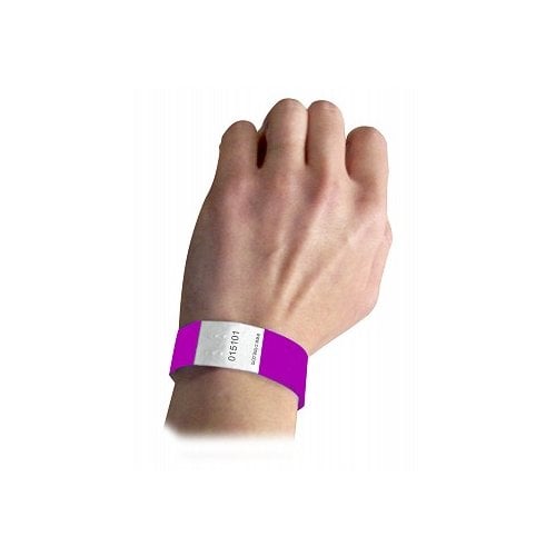 C-Line Purple DuPont Tyvek Security Wristbands 100pk - CLI-89109