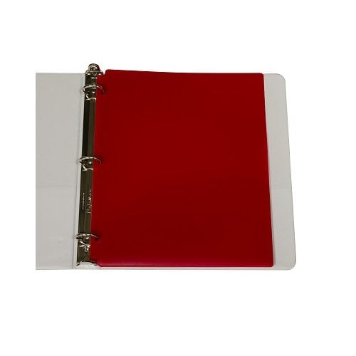 C-Line Red Two-Pocket Heavyweight Poly Portfolio Folder with Three-Hole Punch 25pk