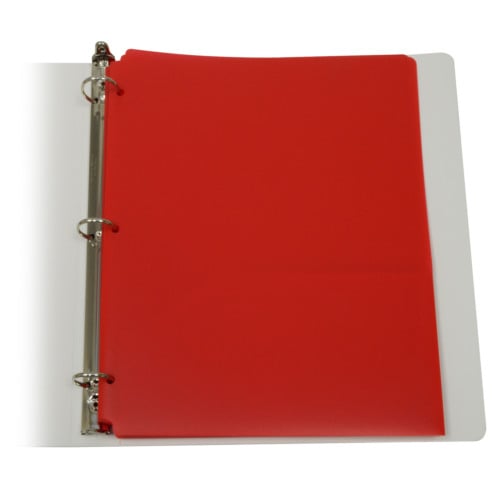 C-Line Red Two-Pocket Poly Portfolio Folder with Three-Hole Punch 25pk - CLI-32934