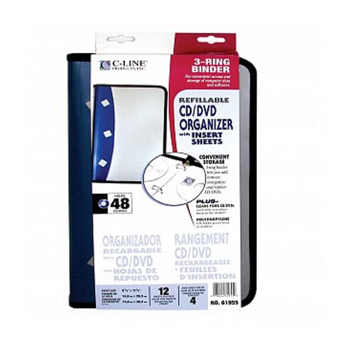 C-Line Refillable CD/DVD Organizer Storage Case - CLI-61955 - Clearance Sale